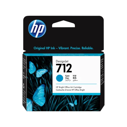 HP 712 Cyan Ink Cartridge - (3ED67A)
