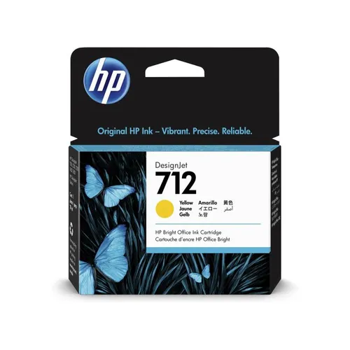 HP 712 Yellow Ink Cartridge - (3ED69A)