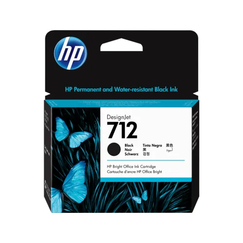 HP 712 High Capacity Black Ink Cartridge (3ED71A)