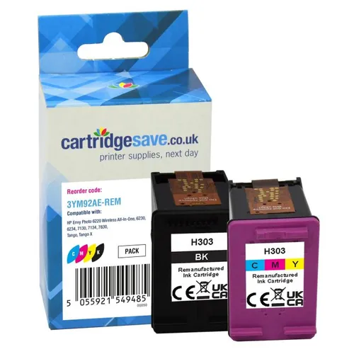 Compatible HP 303 Black & Tri-Colour Ink Cartridge Multipack (3YM92AE)