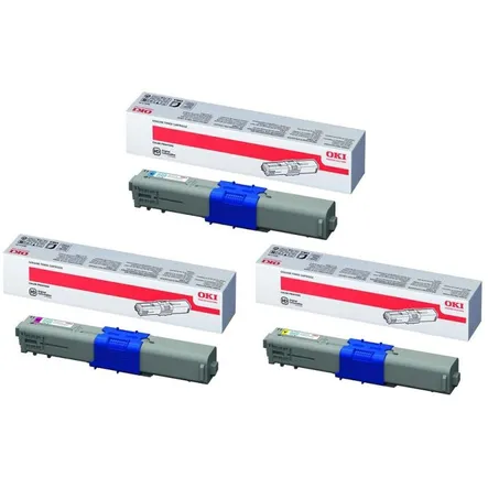Oki 4446970 3 Colour Toner Cartridge Multipack