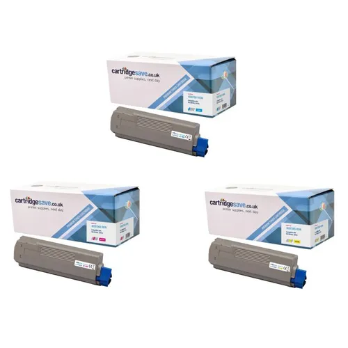 Compatible Oki 4650750 3 Colour Toner Cartridge Multipack 