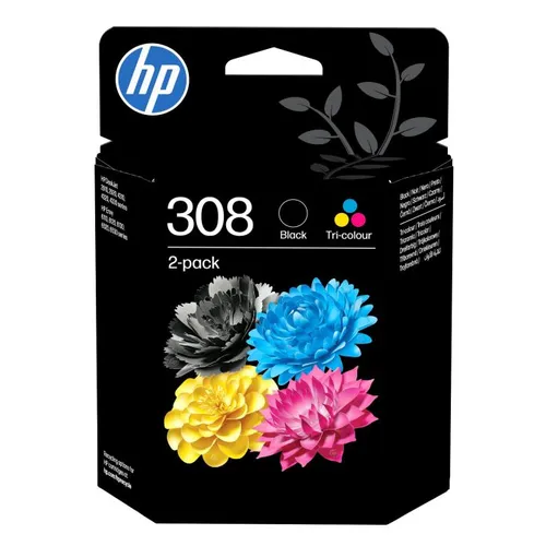 HP 308 Black & Tri-Colour Ink Cartridge Multipack (6L6S6UE)