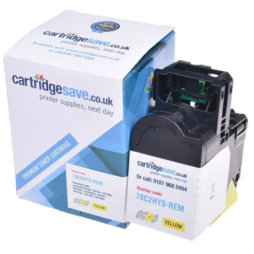 Compatible Lexmark 702HY High Capacity Yellow Toner Cartridge - (70C2HY0)