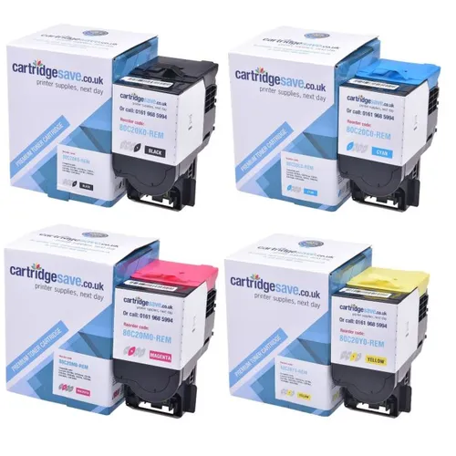 Compatible Lexmark 802 4 Colour Toner Cartridge Multipack