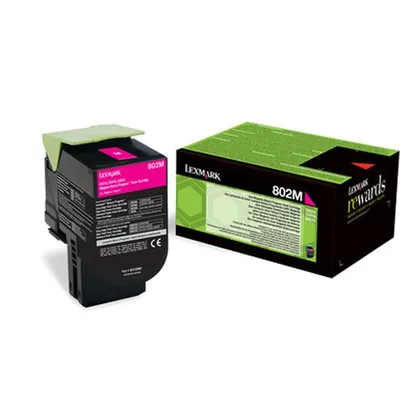 Lexmark 802M Magenta Return Program Toner Cartridge - (80C20M0)