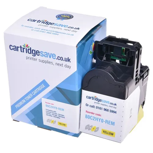 Compatible Lexmark 802HY High Capacity Yellow Toner Cartridge - (80C2HY0)