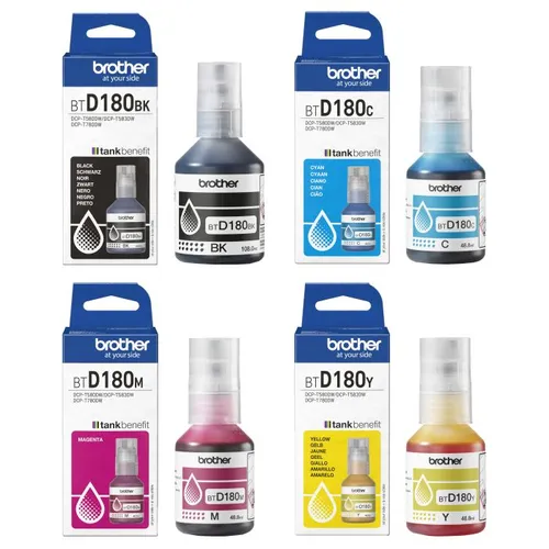 Brother BTD180 4 Colour Ink Bottle Multipack 