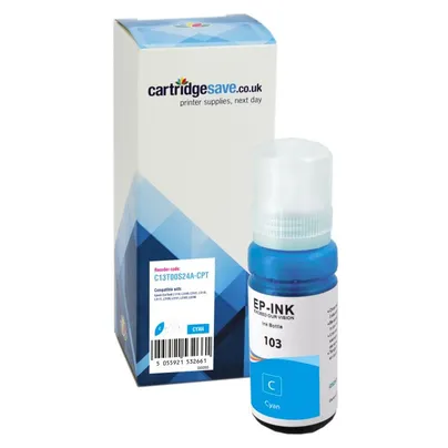 Compatible Epson 103 Cyan Ink Bottle - (C13T00S24A)
