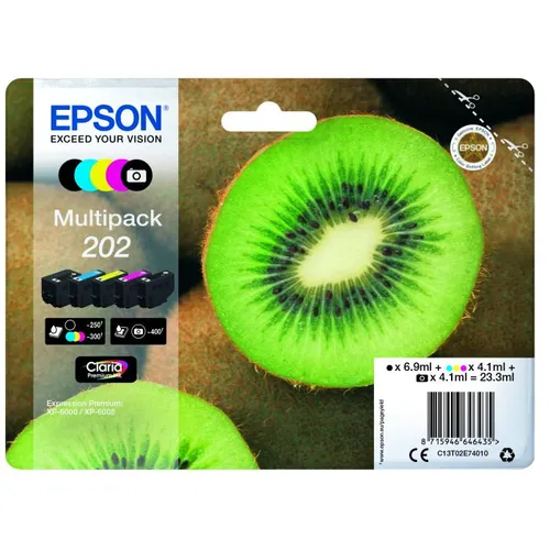 Epson 202 5 Colour Ink Cartridge Multipack - (T02E7 Kiwi)