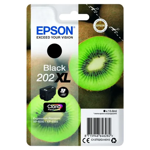 Epson 202XL Black High Capacity Ink Cartridge - (T02G1 Kiwi)