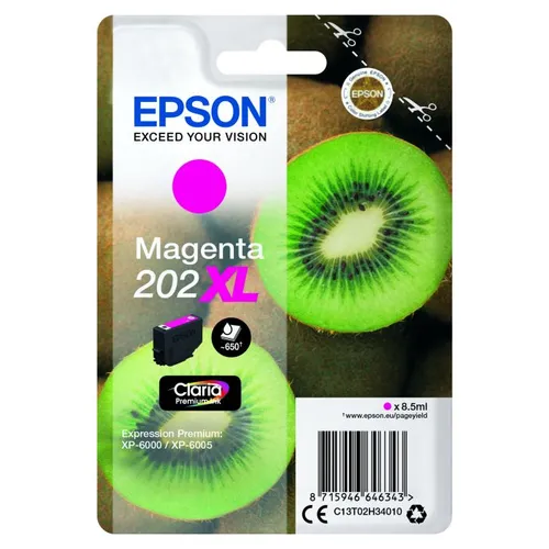 Epson 202XL Magenta High Capacity Ink Cartridge - (T02H3 Kiwi)