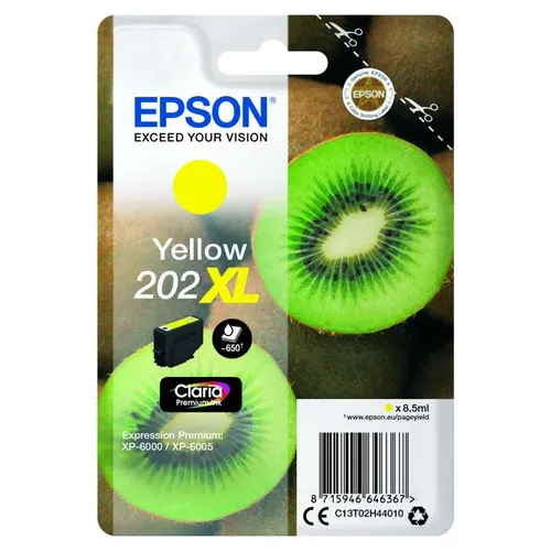 Epson 202XL Yellow High Capacity Ink Cartridge - (T02H4 Kiwi)
