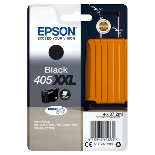 Epson 405XXL Extra High Capacity Black Ink Cartridge - (C13T02J14010 Suitcase)