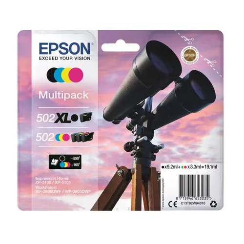 Epson 502/502XL 4 Colour Ink Cartridge Multipack - (C13T02W94010 Binoculars)