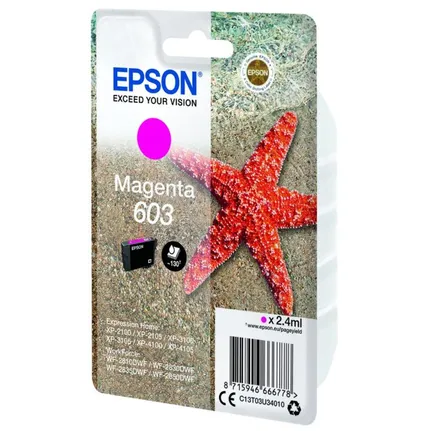 Epson 603 Magenta Ink Cartridge - (C13T03U34010 Starfish)