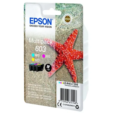 Epson 603 3 Colour Ink Cartridge - (C13T03U54010 Starfish)
