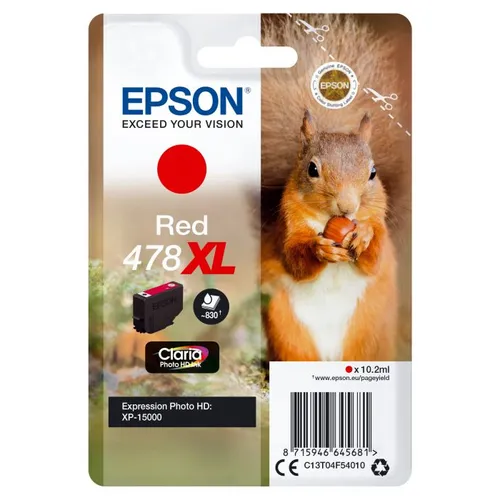 Epson 478XL High Capacity Red Ink Cartridge - (T04F5 Squirrel)