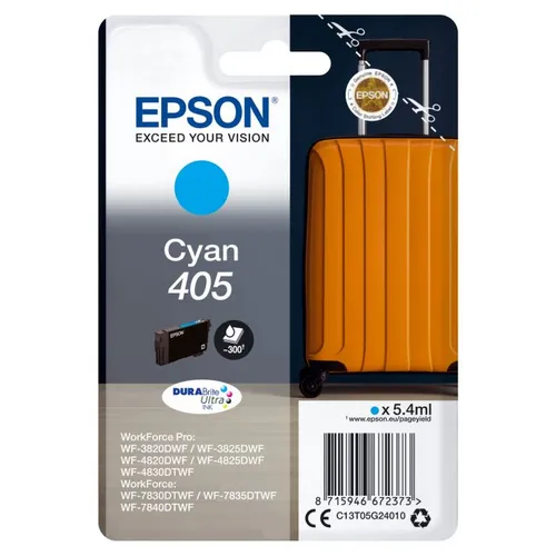 Epson 405 Cyan Ink Cartridge - (C13T05G24010 Suitcase)