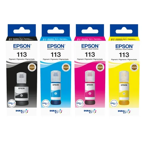 Epson 113 4 Colour Ink Bottle Multipack - (C13T06B140/240/340/440)