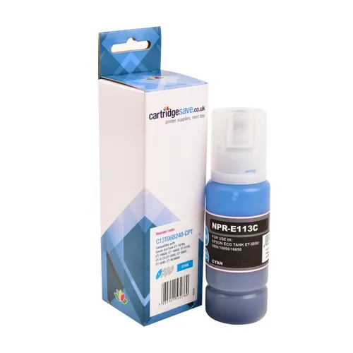 Compatible Epson 113 Cyan Ecotank Ink Bottle - (C13T06B240)