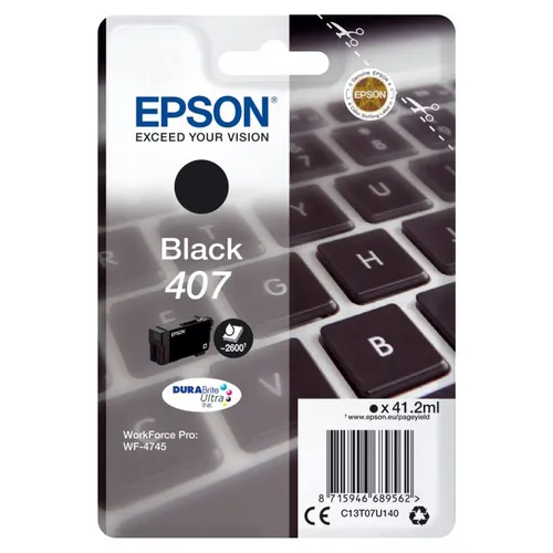 Epson 407 Black Ink Cartridge - (C13T07U140)