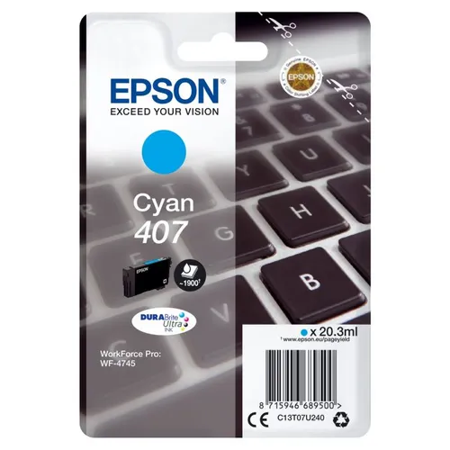 Epson 407 Cyan Ink Cartridge - (C13T07U240)