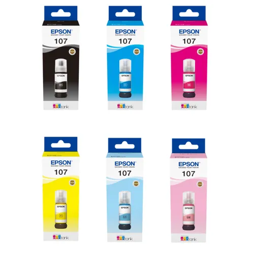 Epson 107 6 Colour Ink Bottle Multipack - (C13T09B)
