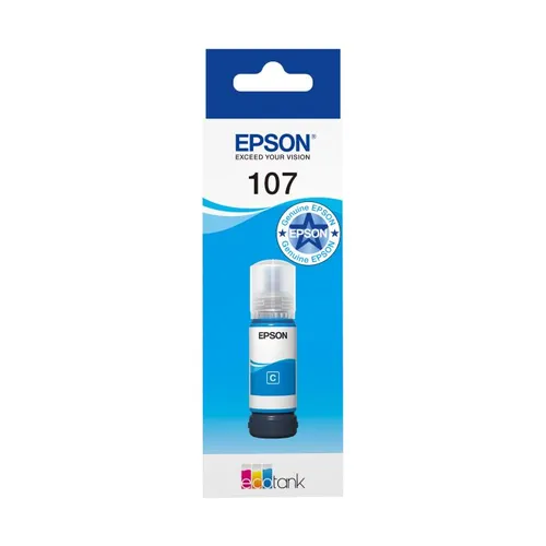 Epson 107 Cyan Ecotank Ink Bottle - (C13T09B240)