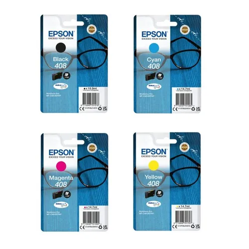 Epson DURABrite Ultra 408 4 Colour Ink Cartridge Multipack - (C13T09J)