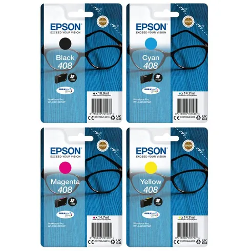 Epson DURABrite Ultra 408L 4 Colour High Capacity Ink Cartridge Multipack - (C13T09K)