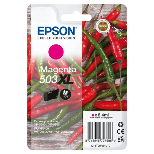 Epson 503XL High Capacity Magenta Ink Cartridge - (C13T09R34010 Chilli)