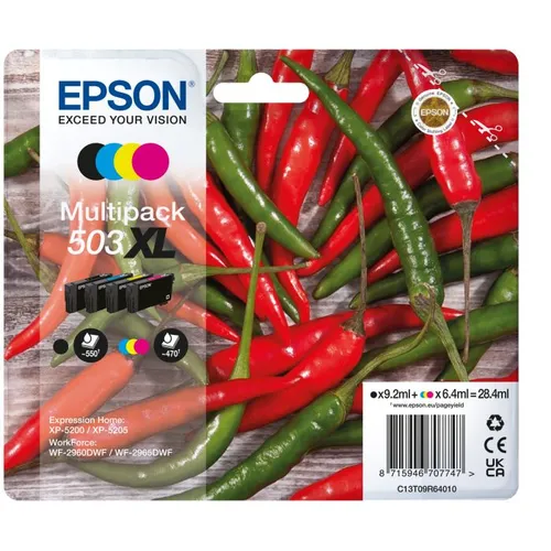 Epson 503XL High Capacity 4 Colour Ink Cartridge Multipack - (C13T09R64010 Chilli)