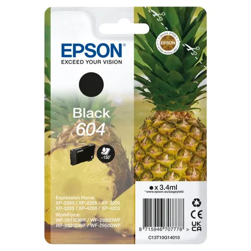 Epson 604 Black Ink Cartridge - (C13T10G14010 Pineapple)