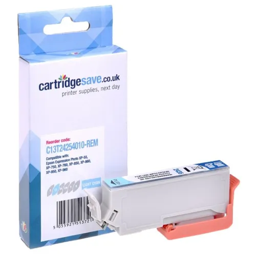 Compatible Epson 24 Light Cyan Ink Cartridge - (T2425 Elephant)