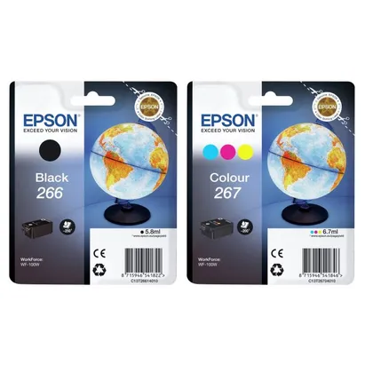 Epson 266 / 267 Black and Tricolour Ink Cartridge Multipack - (Globe)