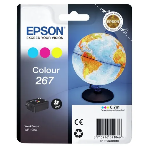 Epson 267 Tri-Colour Ink Cartridge - (T2670 Globe)