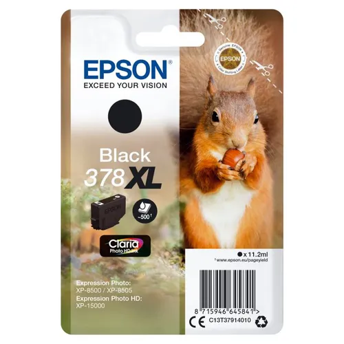Epson 378XL High Capacity Black Ink Cartridge - (T3791 Squirrel)