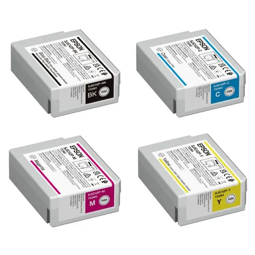 Epson C13T52M 4 Colour Ink Cartridge Multipack - (SJIC42P-BK/C/M/Y)