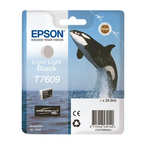 Epson T7609 Light Light Black Ink Cartridge - (C13T760940 Killer Whale Ultrachrome HD)
