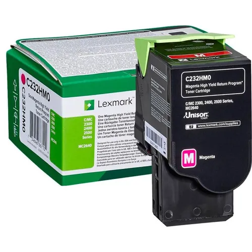 Lexmark C232HM0 High Capacity Magenta Return Program Toner Cartridge