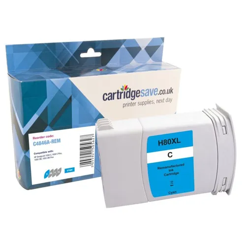 Compatible HP 80 High Capacity Cyan Printer Cartridge - (C4846A)