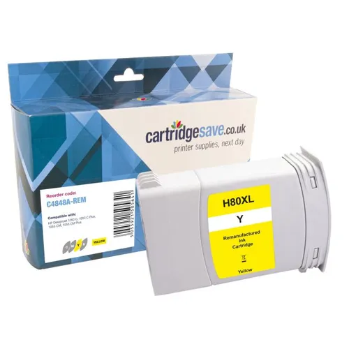 Compatible HP 80 High Capacity Yellow Printer Cartridge - (C4848A)