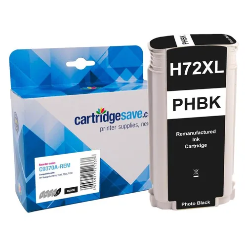 Compatible HP 72 High Capacity Photo Black Ink Cartridge - (C9370A)