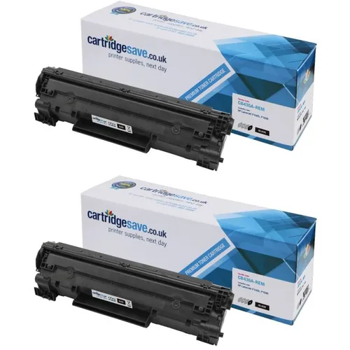 Compatible HP 35A Black Toner Cartridge Twin Pack - (CB435AD)