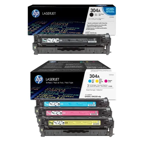 HP 304A 4 Colour Toner Cartridge Multipack (CC530A & CF372AM)