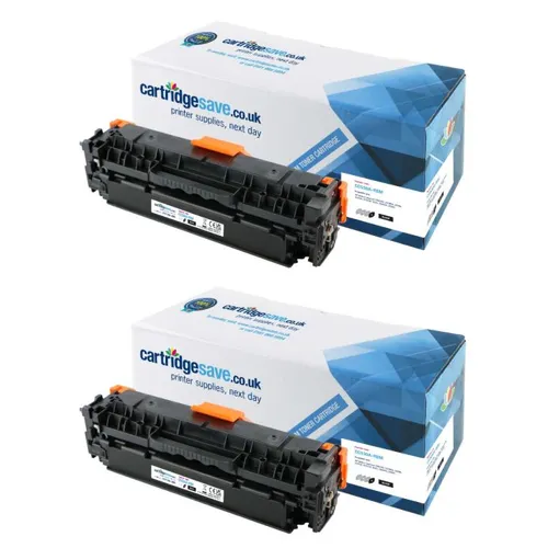 Compatible HP 304A Black Toner Cartridge Twin pack (CC530AD)