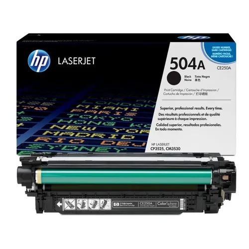 HP 504A Black Toner Cartridge - (CE250A)