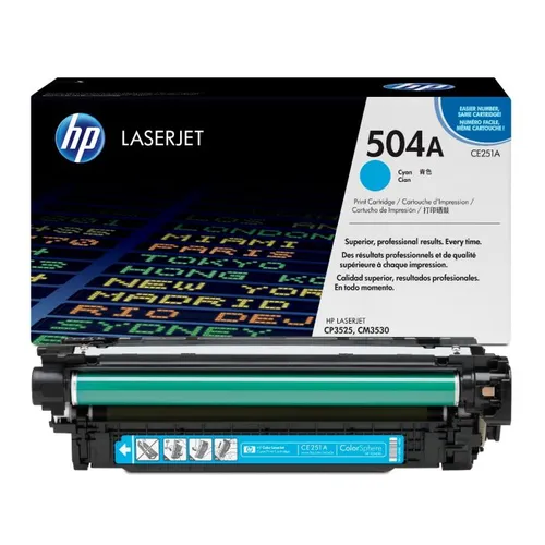 HP 504A Cyan Toner Cartridge - (CE251A)