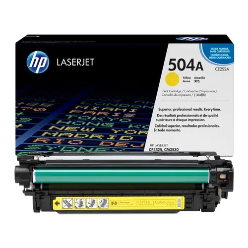 HP 504A Yellow Toner Cartridge - (CE252A)